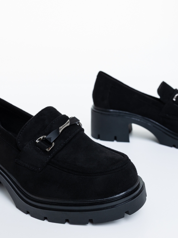 Mocasini dama negri din material textil Lahari, 6 - Kalapod.net