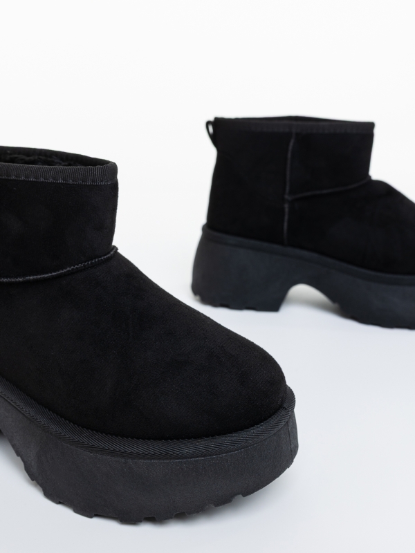 Ghete dama negre din material textil Divisha, 6 - Kalapod.net