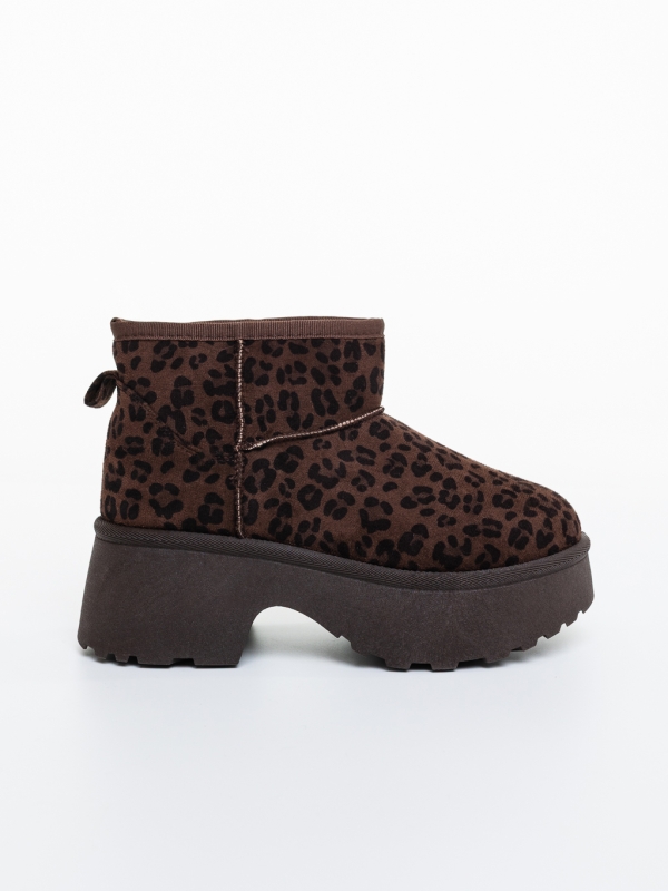 Ghete dama leopard din material textil Divisha, 5 - Kalapod.net