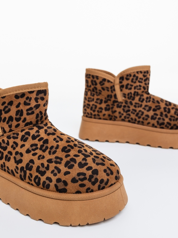 Ghete dama leopard din material textil Ekisha, 6 - Kalapod.net