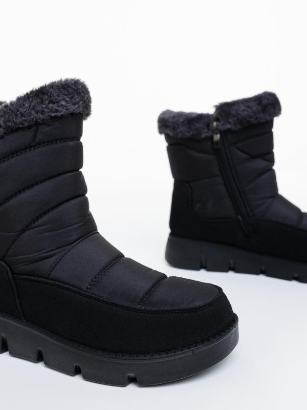 Ghete dama negre din material textil Ishani, 6 - Kalapod.net