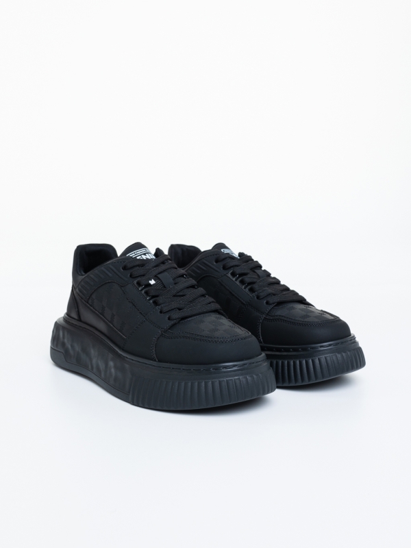 Pantofi sport barbati negri din piele ecologica Zavian, 3 - Kalapod.net