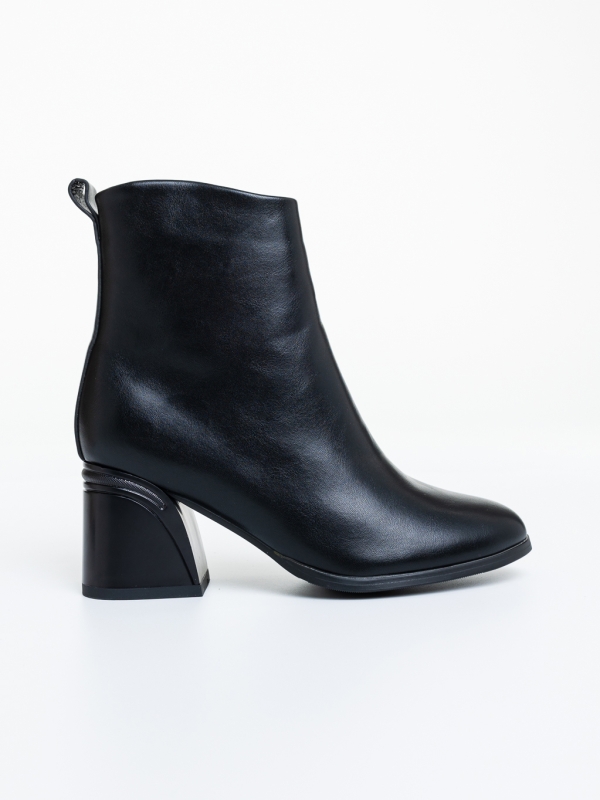 Botine dama cu toc negre din piele ecologica Aisha, 5 - Kalapod.net