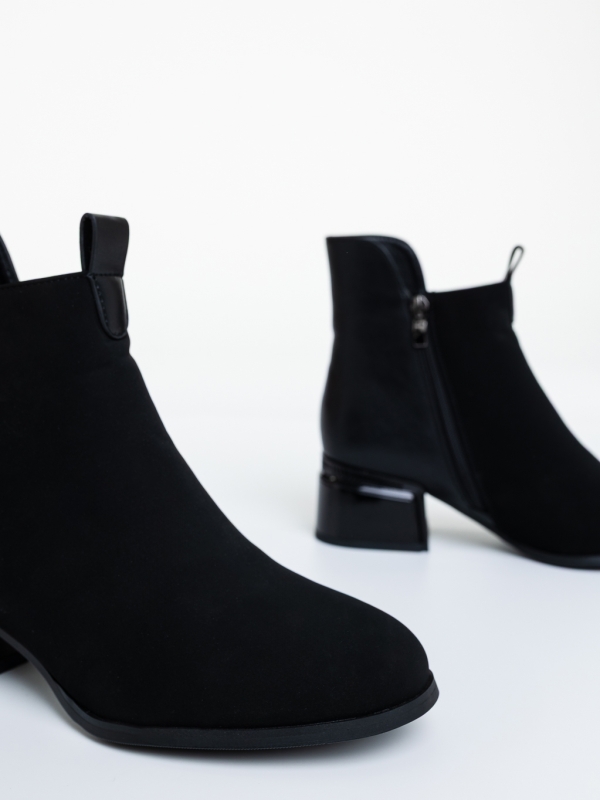 Botine dama cu toc negre din piele ecologica Ziana, 6 - Kalapod.net