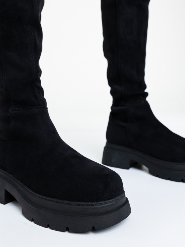 Cizme dama negre din material textil Vihana, 6 - Kalapod.net