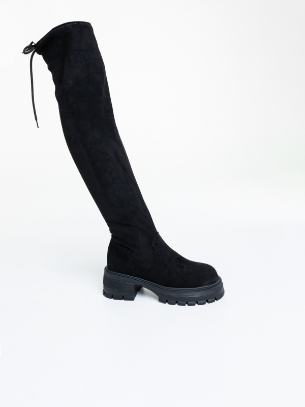 Cizme dama negre din material textil Vrinda, 5 - Kalapod.net