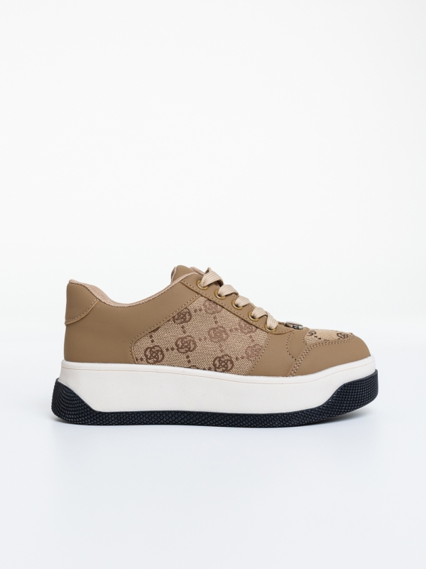 Pantofi sport dama bej din piele ecologica Gaia, 5 - Kalapod.net