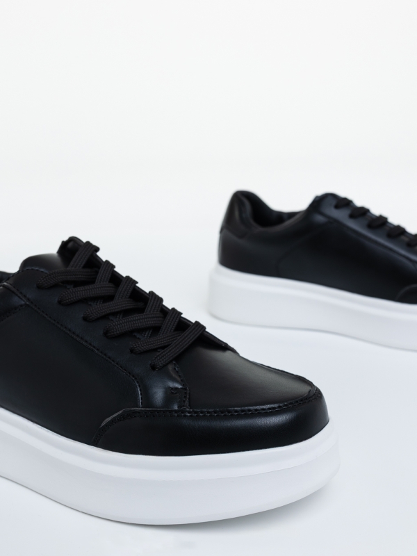 Mocasini barbati negri cu alb din piele ecologica Atticus, 4 - Kalapod.net