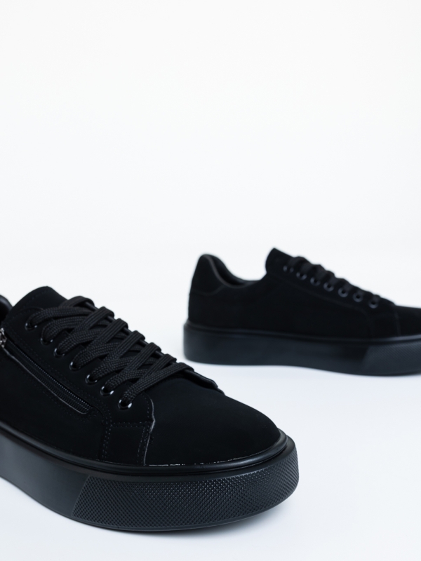 Mocasini  barbati negri din material sintetic Kamden, 4 - Kalapod.net