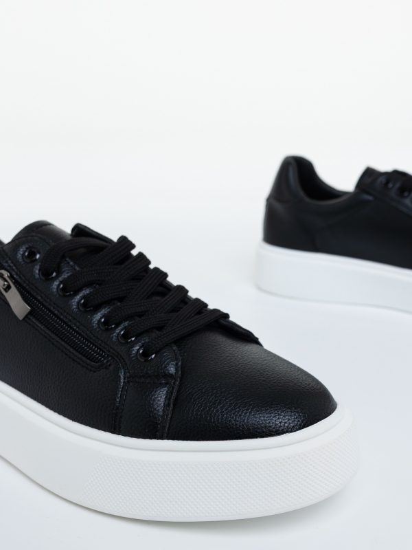 Mocasini  barbati negri cu alb din piele ecologica Kamden, 4 - Kalapod.net