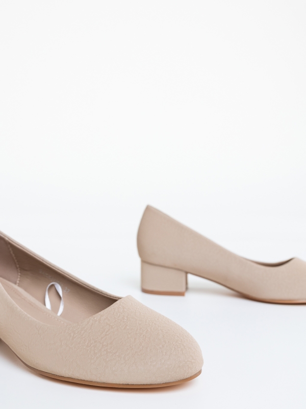 Balerini dama bej inchis din piele ecologica Prisha, 6 - Kalapod.net