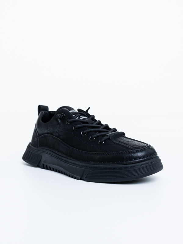 Pantofi sport barbati negri din piele ecologica Gunnar, 2 - Kalapod.net