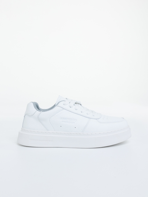 Mocasini  barbati albi din piele ecologica Kanoa - Kalapod.net