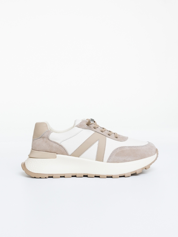 Pantofi sport dama bej din piele ecologica Tanvi, 5 - Kalapod.net