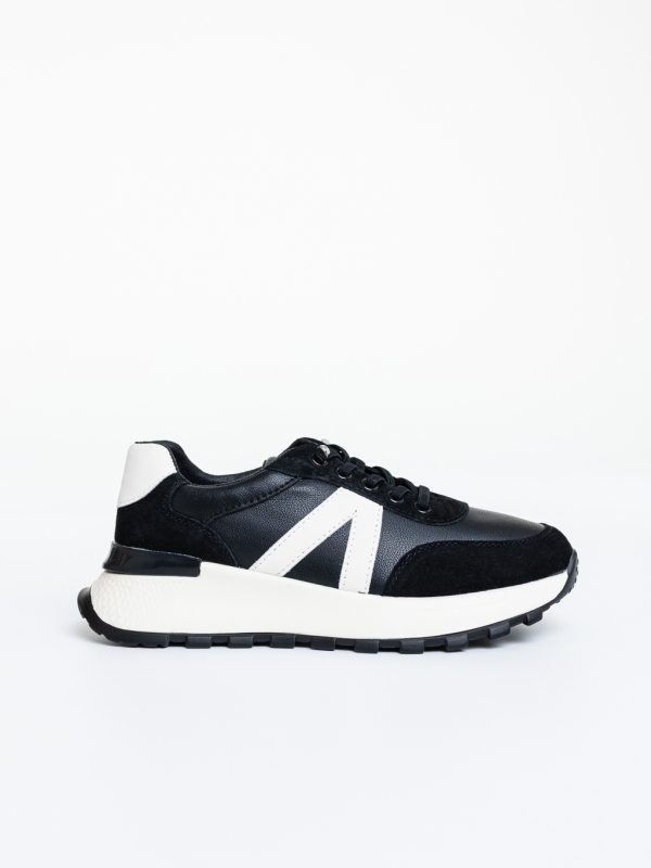 Pantofi sport dama negri din piele ecologica Tanvi, 5 - Kalapod.net