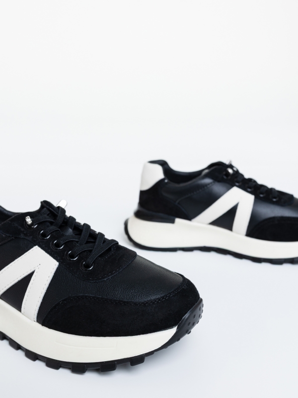 Pantofi sport dama negri din piele ecologica Tanvi, 6 - Kalapod.net