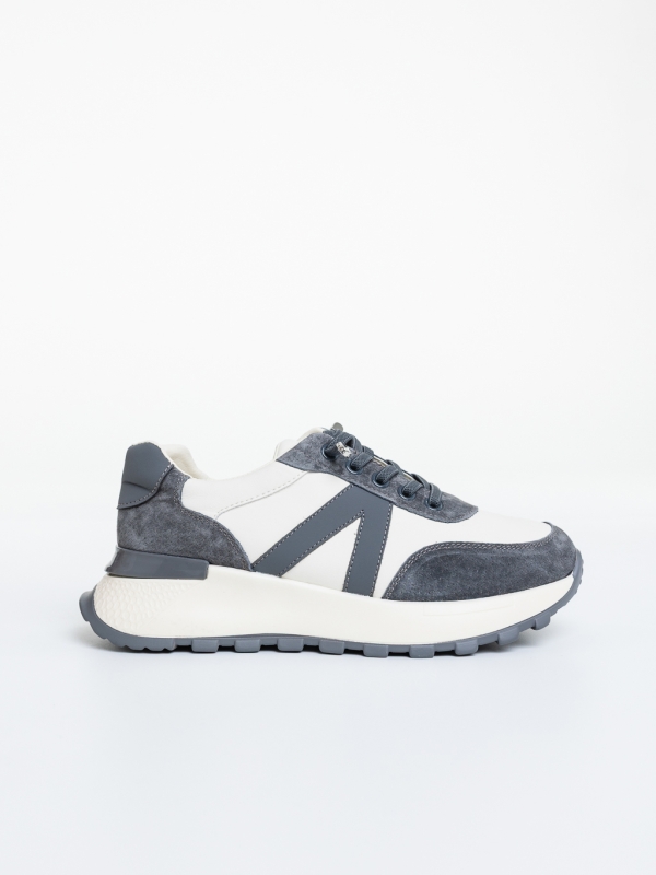 Pantofi sport dama gri din piele ecologica Tanvi, 5 - Kalapod.net