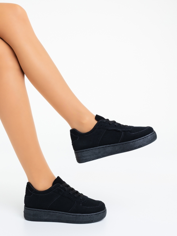 Pantofi sport dama negri  din material sintetic Calianna, 4 - Kalapod.net
