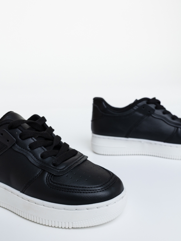 Pantofi sport dama negri cu alb din piele ecologica Calianna, 6 - Kalapod.net