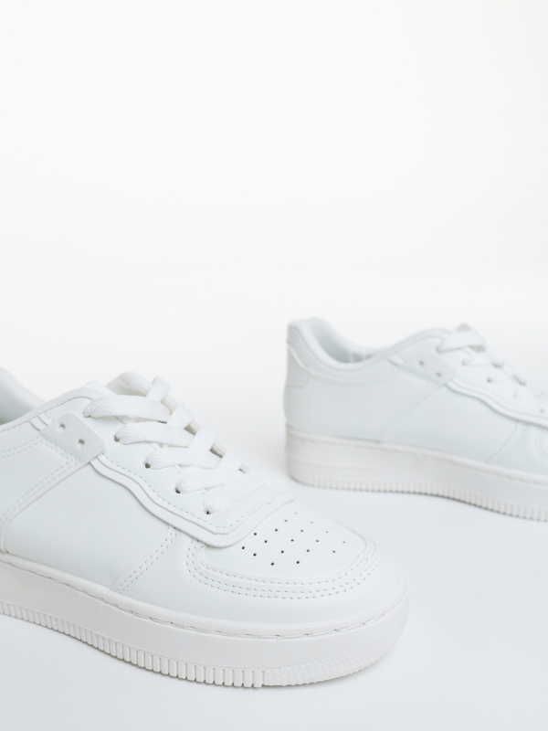 Pantofi sport dama albi din piele ecologica Calianna, 6 - Kalapod.net