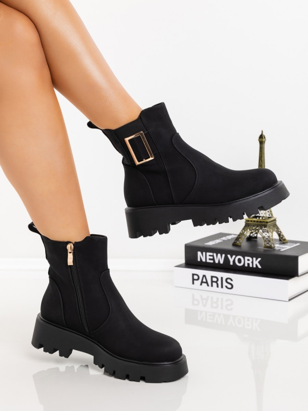 Ghete dama negre din material sintetic Onaia, 3 - Kalapod.net