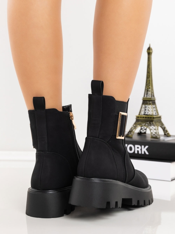 Ghete dama negre din material sintetic Onaia, 5 - Kalapod.net