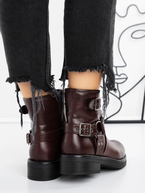 Ghete dama grena din piele ecologica Sherida, 2 - Kalapod.net