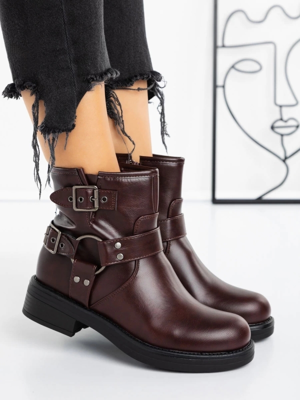 Ghete dama grena din piele ecologica Sherida, 3 - Kalapod.net