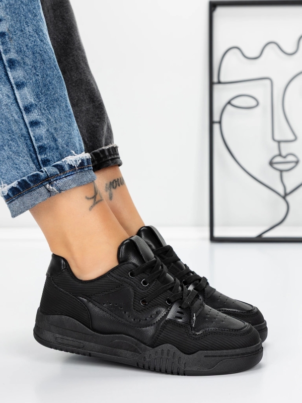 Pantofi sport dama negri din material textil Kaiana - Kalapod.net