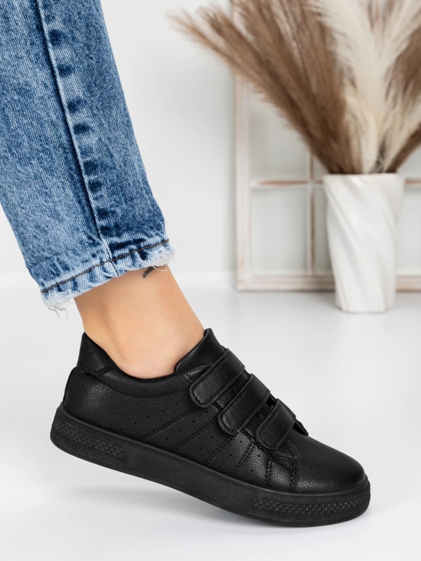 Pantofi sport dama negri din material sintetic Ekora, 2 - Kalapod.net