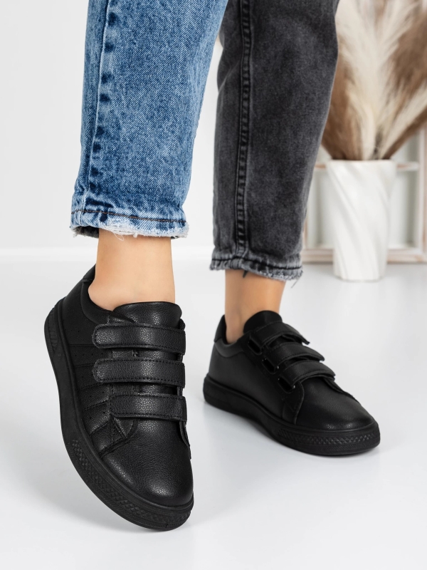 Pantofi sport dama negri din material sintetic Ekora, 3 - Kalapod.net
