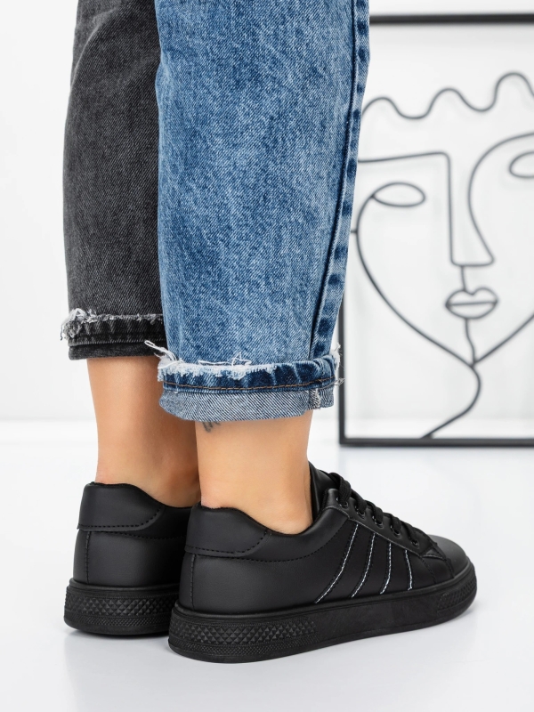 Pantofi sport dama negri din piele ecologica Fatinza, 5 - Kalapod.net