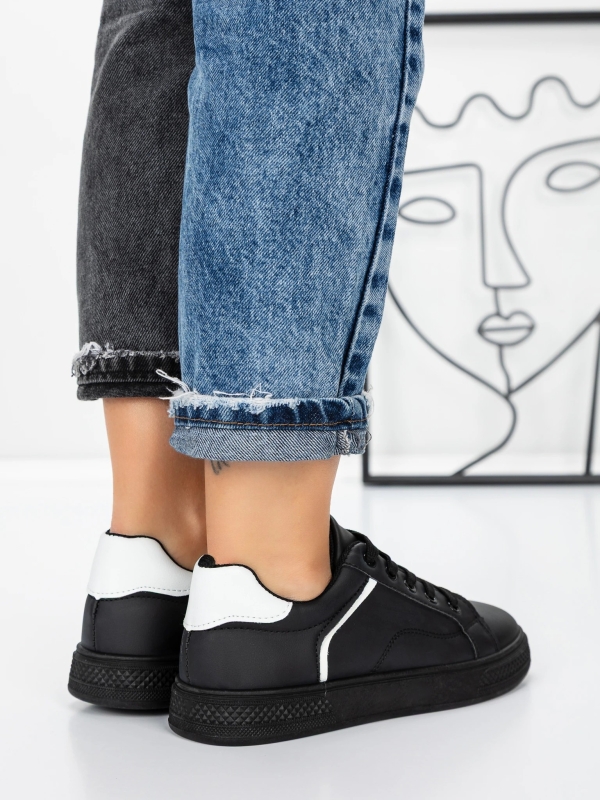 Pantofi sport dama negri din piele ecologica Jamarni, 5 - Kalapod.net