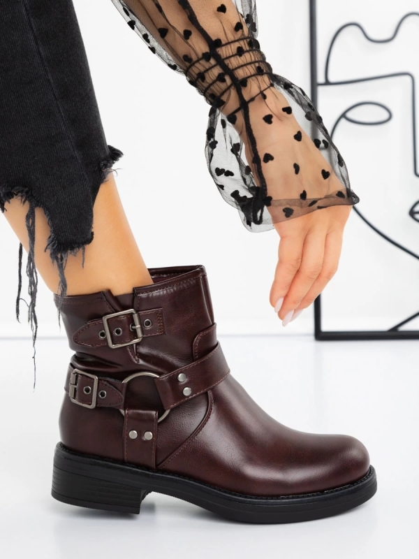 Ghete dama grena din piele ecologica Sherida, 5 - Kalapod.net