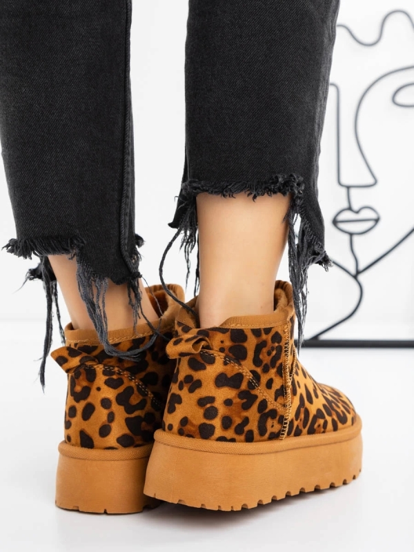 Ghete dama leopard din material textil Rosaza, 2 - Kalapod.net