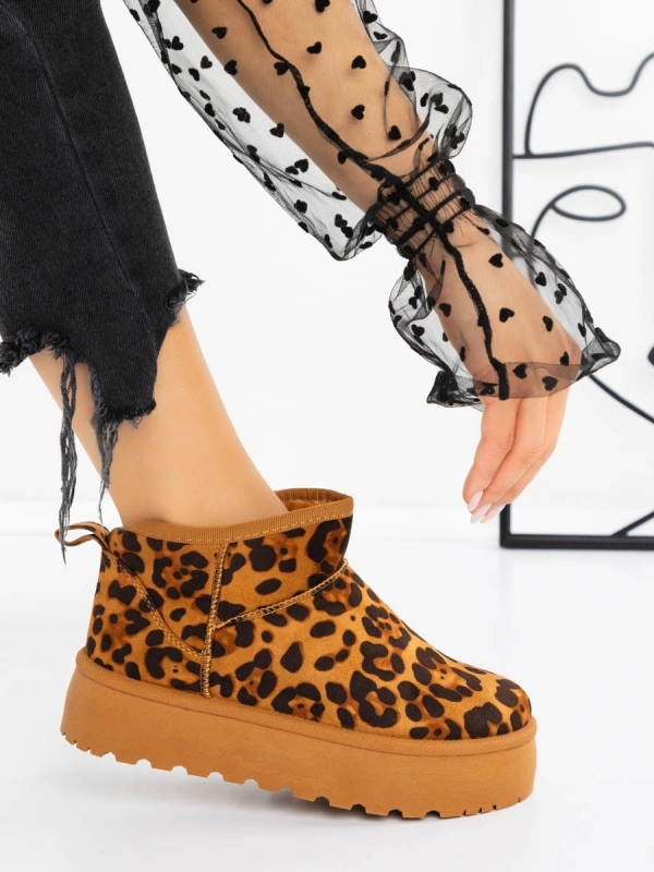 Ghete dama leopard din material textil Rosaza, 5 - Kalapod.net